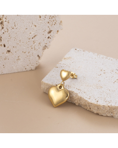 Wholesale Light Luxury Exaggerated Love Earrings Stainless Steel Ins Smooth Earrings