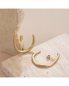 Exaggerated C-Shaped Earrings Stainless Steel Ins Smooth Earrings