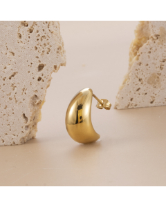 Light Luxury Exaggerated C-Shaped Earrings Stainless Steel Ins Smooth Earrings