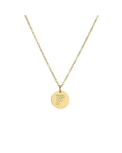 Fashion Diamond Clavicle Chain Letter Pendant Titanium Steel Necklace-F