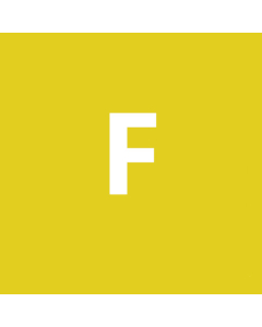 F Gold Plated Square Initial Letter Necklace CA7810194