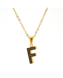 F Initial Necklaces for Women Girls 18k gold Chain Necklace CA7810230