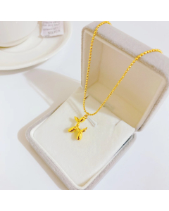 Fashion New Stainless Steel With Gold Balloon Puppy Pendant With Ball Chain CA7810109