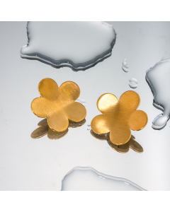 Wholesale Stainless Steel Earrings Frosted Flower Earrings 