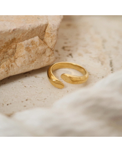 Wholesale Stainless Steel Ring Retro Niche Design INS Style Non-Fading Front Opening Ring