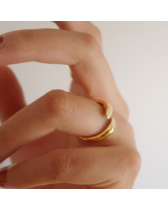 Retro Niche Design INS Style Non-Fading Front Opening Stainless Steel Ring