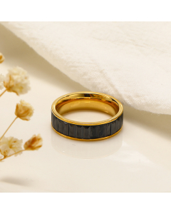 Fashion Full Diamond Rectangular Zircon Inlaid Stainless Steel Ring  Wholesale-01-Black-8