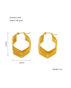 High Quality Geometric Irregular Earrings Twisted Line Stainless Steel Earrings 