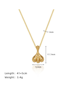 Simple Style Plated 18K Gold Perfume Bottle Small Skirt Fan-shaped Maillard Drop Necklace