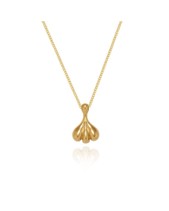 Gold Color Plated 18K Gold Perfume Bottle Small Skirt Fan-shaped Maillard Drop Necklace Stainless Steel Collarbone Chain 
