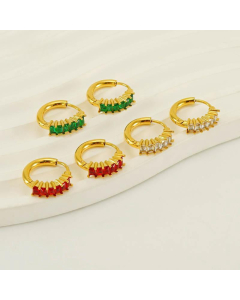 Wholesale Stainless Steel Earrings INS Style Fashion Light Luxury Gold-plated Earring Inset Zircon Earring Female
