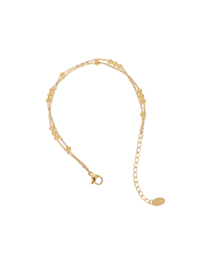 Light Luxury Minimalist Round Beads Small Gold Bean Stainless Steel Bracelet