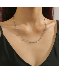 Heart Shape Titanium Steel Polishing Plating 18K Gold Plated Necklace