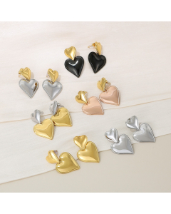 Wholesale Stainless Steel Earrings Fashion Simple Style Non-fading High Quality Heart Earrings For Women