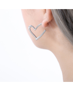 Wholesale Hollow Earrings Temperament Personality Light Luxury Electroplated 18K Gold Titanium Steel Earrings-Steel Color-05