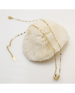 Wholesale Stainless Steel Lip Chain Niche Minimalism Plated 18K Gold Hollow Out Geometric Necklace