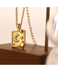 Hotsale Fashion Sun And Crescent In Square Charm With Classic Chain CA7810192