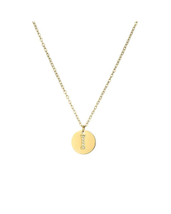 Fashion Diamond Clavicle Chain Letter Pendant Titanium Steel Necklace-I