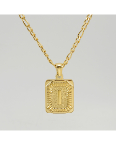 I Hip Hop Style Initial Letter With Curby Chain Necklace CA7810225