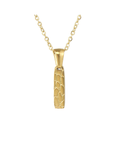 I Stainless Steel Necklace With Initial Letter Harsh lines Pendant CA7810212