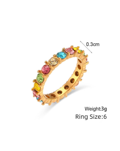 Ins Style Colorful Ring Wholesale Jewelry LY881018-24