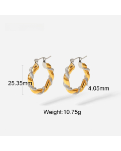 Wholesale Titanium Steel Earring Fashion INS Style 18K Gold Plated Stainless Steel Geometric Earrings For Women