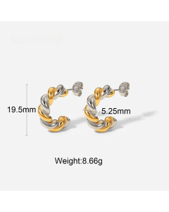 Minimalism Titanium Steel Earring Fashion INS Style 18K Gold Plated Stainless Steel Geometric Earrings For Women