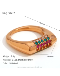 Ins Style Padlock Colorful Ring Wholesale Jewelry LY881018-28