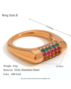 Ins Style Padlock Colorful Ring Wholesale Jewelry LY881018-29