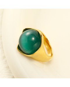 Wholesale Stainless Steel Ring Opal Inlaid Ring