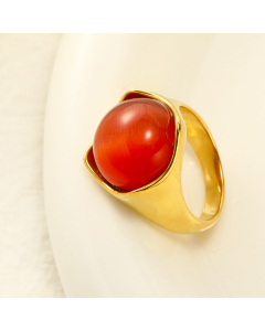 Wholesale Stainless Steel Ring Opal Inlaid Ring