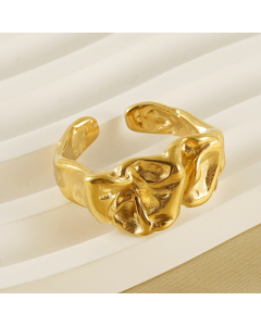 Wholesale Stainless Steel Ring Lava Open Adjustable Ring 