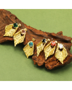 Wholesale Stainless Steel Earrings Niche Temperament Fashion Irregular Tinfoil Texture Zircon Inlaid Earrings