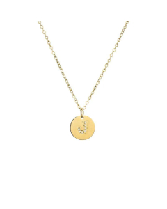 Fashion Diamond Clavicle Chain Letter Pendant Titanium Steel Necklace-J