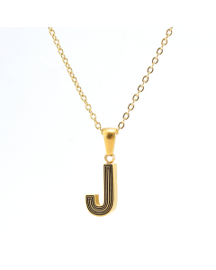 J Initial Necklaces for Women Girls 18k gold Chain Necklace CA7810230