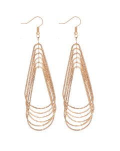 Six-Stacked-Hoop Stud Earrings 