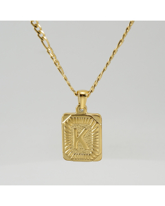 K Hip Hop Style Initial Letter With Curby Chain Necklace CA7810225