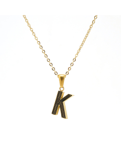 K Initial Necklaces for Women Girls 18k gold Chain Necklace CA7810230