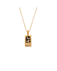 Knight Of Cups Tarot Stainless Steel Necklace Enamel Necklace Gold Color