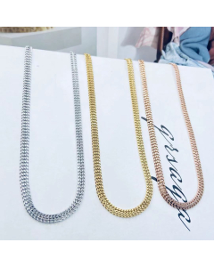 Gold Chain Necklace Chunky Necklace Stainless Steel Chain For 80's 90's Punk Style Men Women 