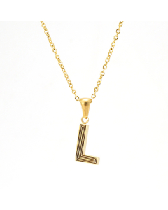 L Initial Necklaces for Women Girls 18k gold Chain Necklace CA7810230