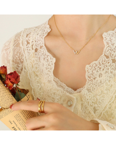 Letter W -Gold-Necklace