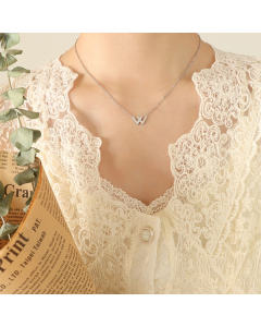 Letter W -Steel-Necklace