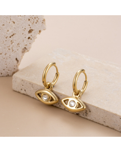 Light Luxury Eye Titanium Steel Earrings Stainless Steel Earrings Wholesale