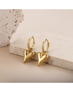 Light Luxury Heart Titanium Steel Earrings Stainless Steel Earrings Wholesale