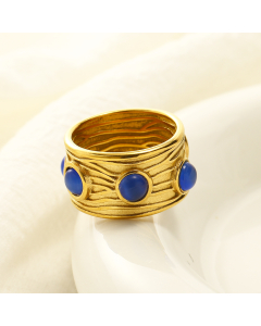 Wholesale Stainless Steel Ring Gemstone Inlaid Ring -01-6