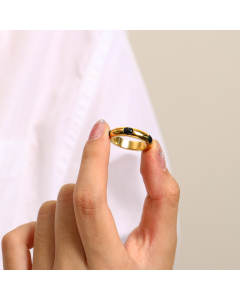 Black Love Drip Oil Stainless Steel Ring Wholesale
