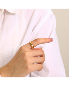 Pink Love Drip Oil Stainless Steel Ring Wholesale