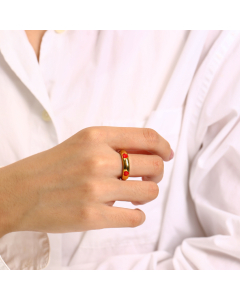 Red Love Drip Oil Stainless Steel Ring Wholesale