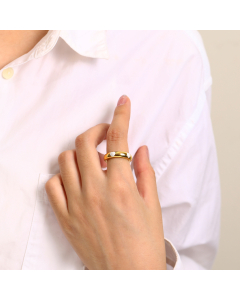 White Love Drip Oil Stainless Steel Ring Wholesale
